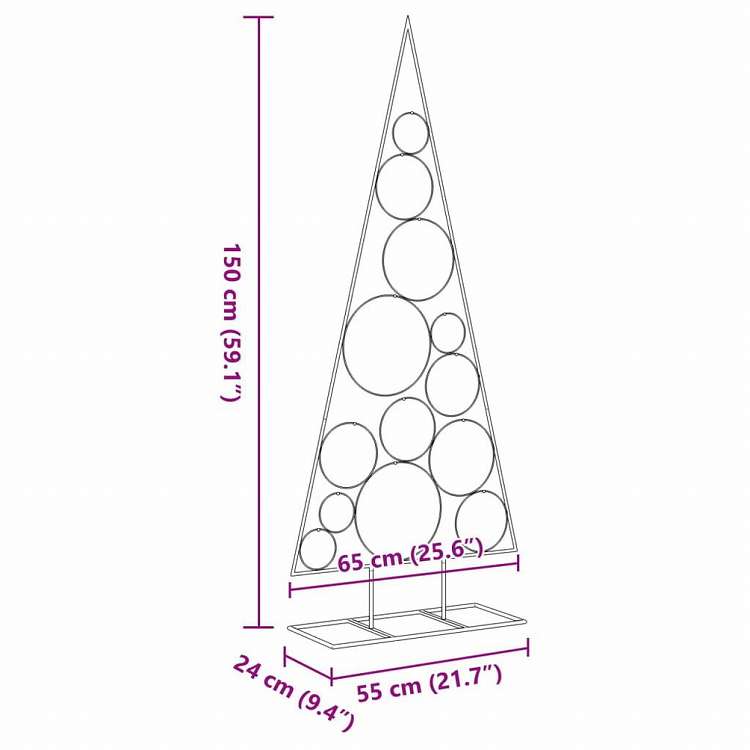vidaXL 金属製クリスマスツリー デコレーション用 ブラック 150cmホーム&ガーデン デコレーション シーズン&ホリデーデコレーション クリスマスツリー(代引不可)