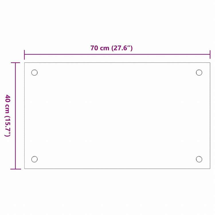 vidaXL キッチン用 汚れ防止板 2点 透明 70x40cm 強化ガラス製ホーム&ガーデン キッチン&ダイニング キッチンツール&調理器具(代引不可)