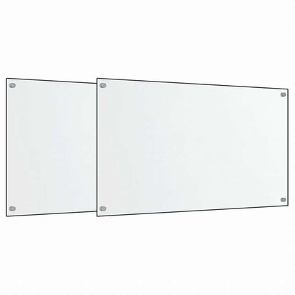 vidaXL キッチン用 汚れ防止板 2点 透明 70x50cm 強化ガラス製ホーム&ガーデン キッチン&ダイニング キッチンツール&調理器具(代引不可)