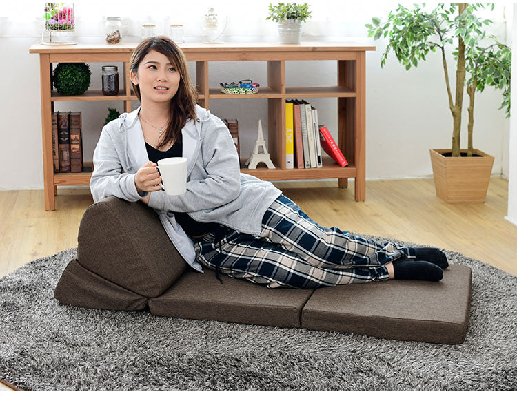 日本製 ごろ寝クッション ワイドタイプ テレビ枕 低反発 はっ水 4WAY ごろ寝マット 座椅子 座布団 ウレタン 北欧 シンプル おしゃれ 国産 フロアクッション ごろ寝 マット 折りたたみ 撥水加工(代引不可)