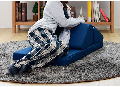 日本製 ごろ寝クッション ワイドタイプ テレビ枕 低反発 はっ水 4WAY ごろ寝マット 座椅子 座布団 ウレタン 北欧 シンプル おしゃれ 国産 フロアクッション ごろ寝 マット 折りたたみ 撥水加工(代引不可)