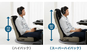 ゲーミング座椅子スーパーハイバックサポートクッション付きレバー式リクライニングポケットコイルゲーム座椅子座いす【送料無料】