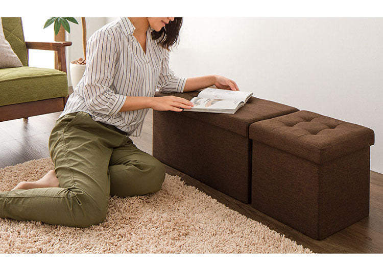 スツール 収納 コンパクト 30×60cm デザイン収納スツール ワイド 単品 折りたたみ ファブリック おしゃれ 北欧 椅子 イス チェア いす オットマン 収納スツール 収納ボックス
