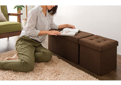 スツール 収納 コンパクト 30×60cm デザイン収納スツール ワイド 単品 折りたたみ ファブリック おしゃれ 北欧 椅子 イス チェア いす オットマン 収納スツール 収納ボックス