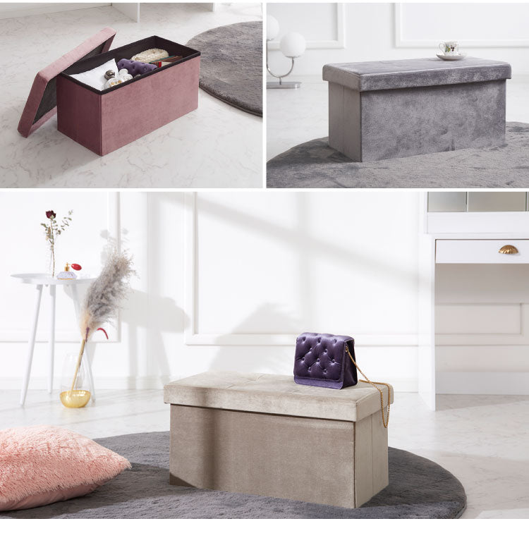 スツール 収納 コンパクト 30×60cm デザイン収納スツール ワイド 単品 折りたたみ ファブリック おしゃれ 北欧 椅子 イス チェア いす オットマン 収納スツール 収納ボックス