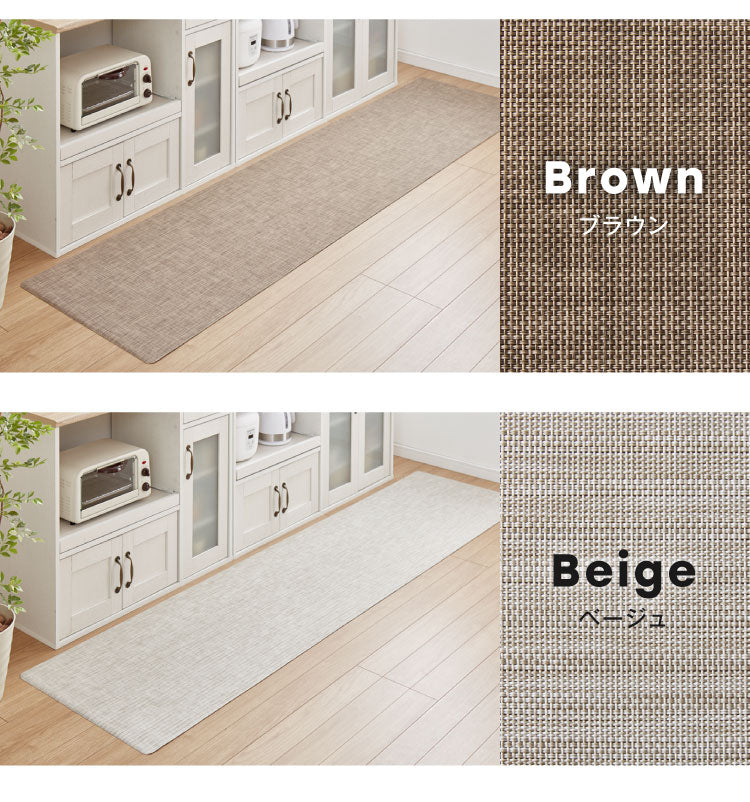 キッチンマット 240cm 拭ける 60×240 厚さ3mm 撥水 防汚 PVC 滑り止め 台所マット PVCマット 床保護マット 保護シート【送料無料】