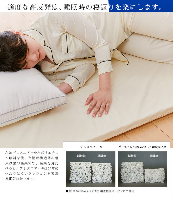 ブレスエアーシングル東洋紡ブレスエアマットレス洗えるウォッシャブル日本製高反発カバー付き[東洋紡BREATHAIRブレスエアーシングルマットレス95×208×4cmメッシュカバー付き]【ポイント10倍】【送料無料】【smtb-F】【RCP】