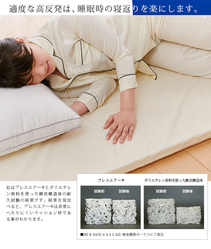 ブレスエアーシングル東洋紡ブレスエアマットレス洗えるウォッシャブル日本製高反発カバー付き[東洋紡BREATHAIRブレスエアーシングルマットレス95×208×4cmメッシュカバー付き]【ポイント10倍】【送料無料】【smtb-F】【RCP】