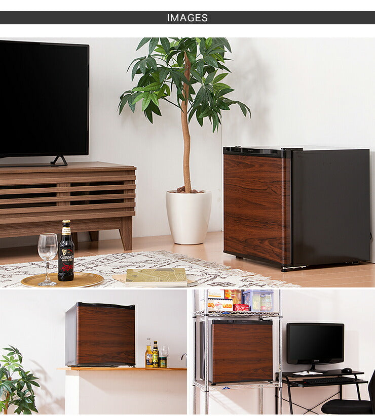 冷蔵庫simplusシンプラス46L1ドアSP-146-WDコンパクト小型ミニ冷蔵庫ダークウッド木目調一人暮らし【あす楽対応】【ポイント10倍】【送料無料】【smtb-f】