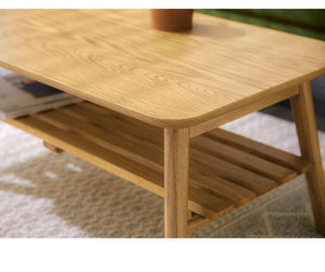 天然木折りたたみテーブル棚付きローテーブルテーブルセンターテーブルフォールディングテーブルリビングテーブルカフェ【送料無料】