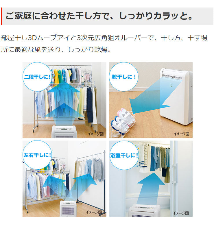 三菱電機衣類乾燥除湿機MJ-M120RX-W乾燥機除湿器衣装乾燥機ホワイト全体乾燥コンプレッサー式部屋干し3Dムーブアイ【送料無料】