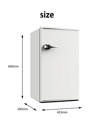 1ドアレトロ冷蔵庫 85L RT-185 ホワイト 小型 コンパクト 冷蔵庫 一人暮らし おしゃれ TOHOTAIYO【送料無料】