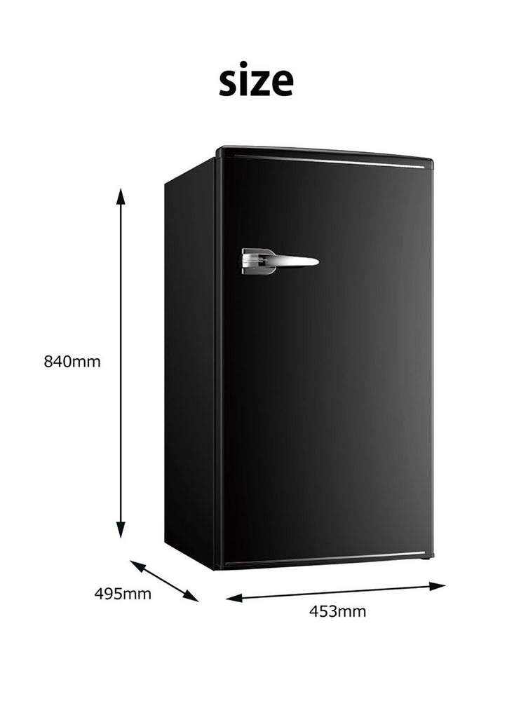 
            
                画像をギャラリービューアにロードします、1ドアレトロ冷蔵庫85LRT-185ブラック小型コンパクト冷蔵庫おしゃれ一人暮らしTOHOTAIYO【ポイント10倍】【送料無料】
            
        